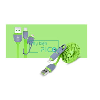 Cáp 2 đầu Lightning + Micro đa năng 120CM
