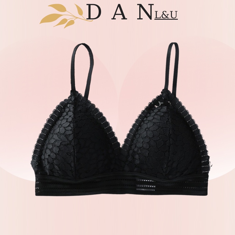 Áo Ngực Ren Hoa Mút Mỏng 2 Dây Cài Sau Siêu Quyến Rũ DAN L&amp;U 7313