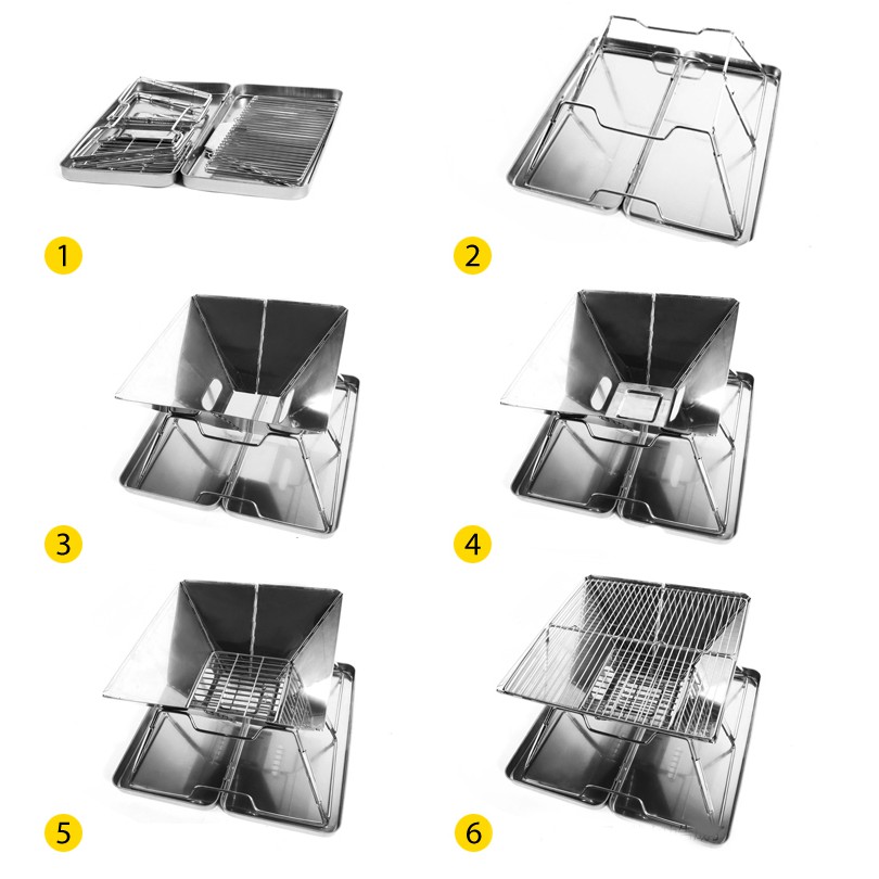 Bếp nướng inox SIÊU BỀN, bếp nướng than, bếp nướng di động, bếp nướng ngoài trời có túi đựng