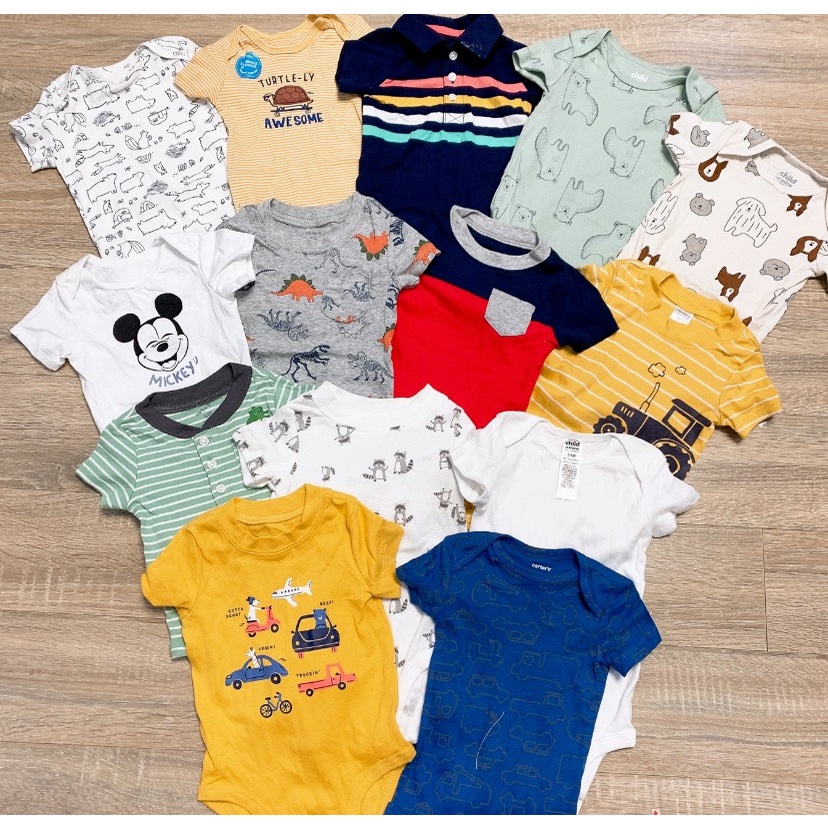 Bodysuit cộc tay Carter, Geo cho bé trai bé gái xuất dư xịn- body chip♥️