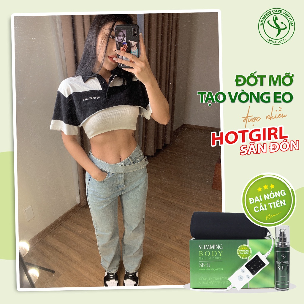 Bộ Ủ Nóng Tan Mỡ Slimming Body 2, Đai Nịt Quấn Nóng Thải Mỡ Thừa, Thon Gọn Eo SB-II Lấy Lại Vóc Dáng Đai Nóng Cải Tiến