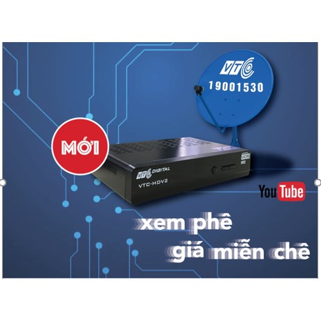 Đầu thu truyền hình KTS vệ tinh VTC HDV2 Có 4 Tháng Thuê Bao - Đầu thu truyền hình KTS