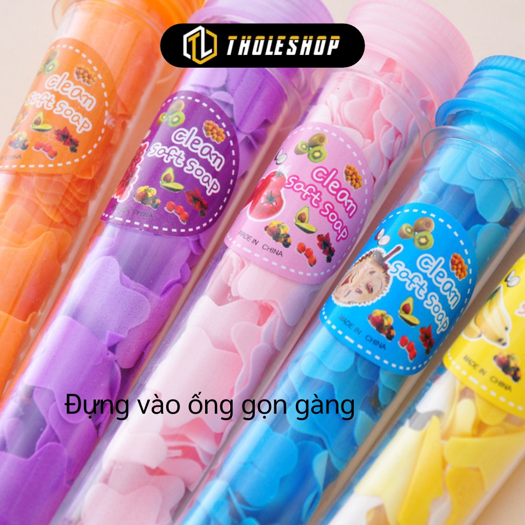 Xà Phòng Giấy - Xà Bông Giấy Dùng 1 Lần Thiết Kế Hình Hoa Xinh Xắn Bỏ Túi 6647