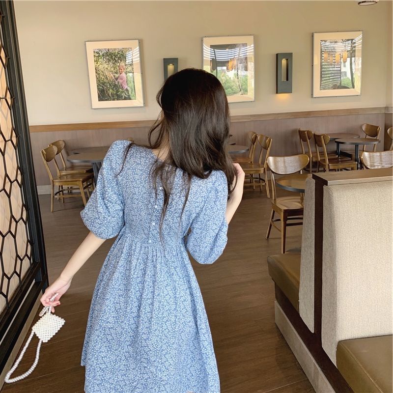 Đầm dáng dài in họa tiết hoa phong cách Pháp thời trang mùa hè 2021 cho nữ  | BigBuy360 - bigbuy360.vn