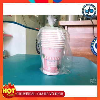 Set 10 cốc giấy dùng 1 lần hoạt hình