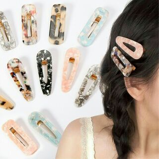 Kẹp tóc vân đá xà cừ hàn quốc sang chảnh