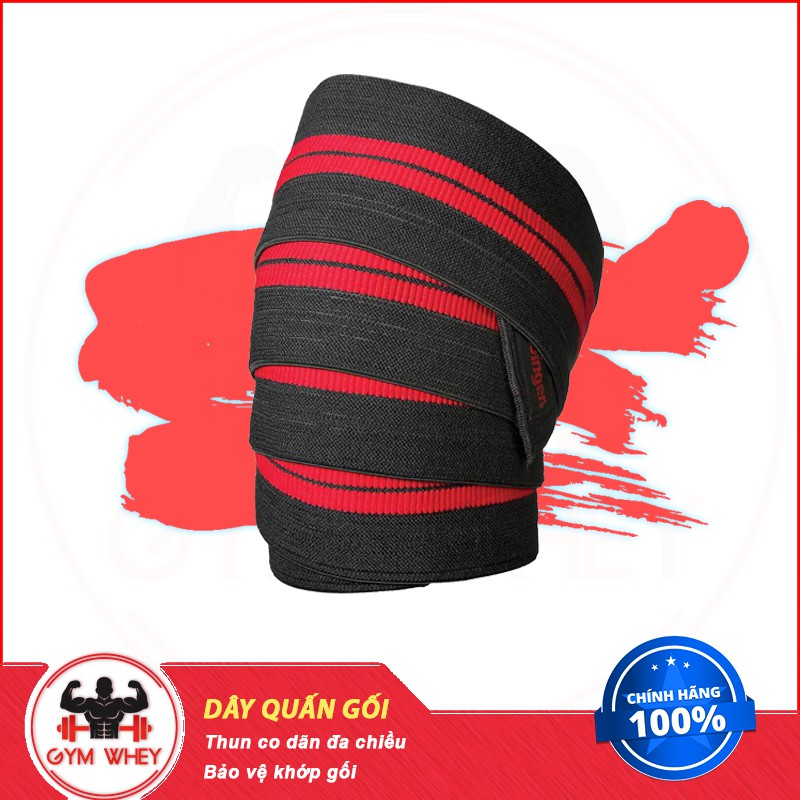Phụ kiện Thể Thao Gym Dây Quấn Gối Tập Gym Harbinger Red line Knee wraps 4630 Authentic 100%
