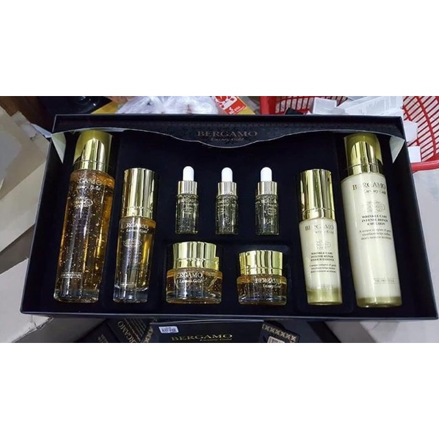 BERGAMO Luxury Gold &Collagen Skin Care System Gift Set (9 items)/ Made in Korea
