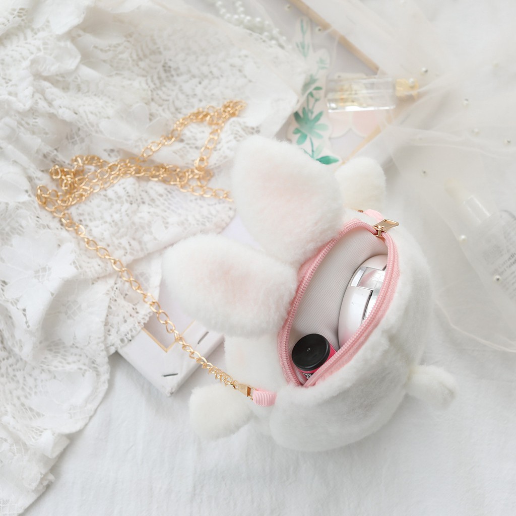 Túi nhỏ đeo vai, hình gấu trúc thỏ trắng dễ thương | BigBuy360 - bigbuy360.vn