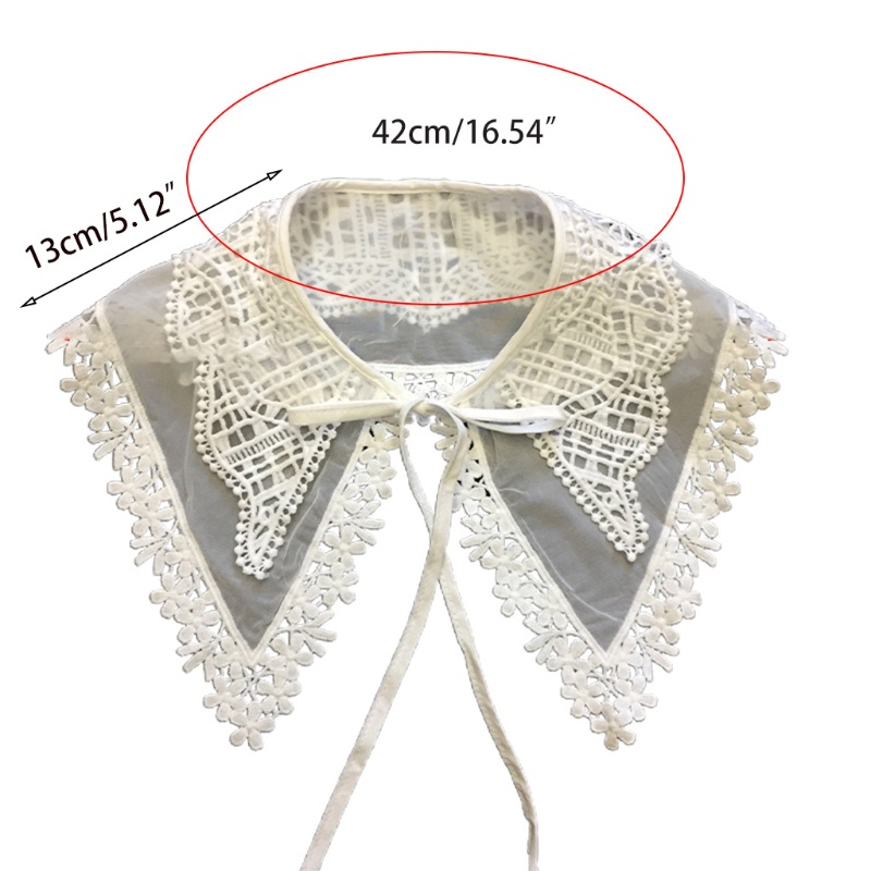 Cổ áo ren hai lớp thêu họa tiết dành cho nữ