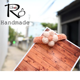 Vòng cổ cho chó con, mèo con trang trí hình bông hoa đơn giản, yếm len cho thú cưng [Hàng sẵn]