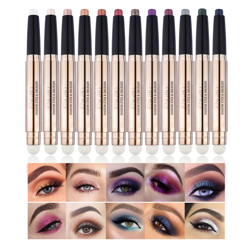 Thỏi Phấn Mắt Hai Đầu Chống Thấm Nước Lấp Lánh Nhung Mịn