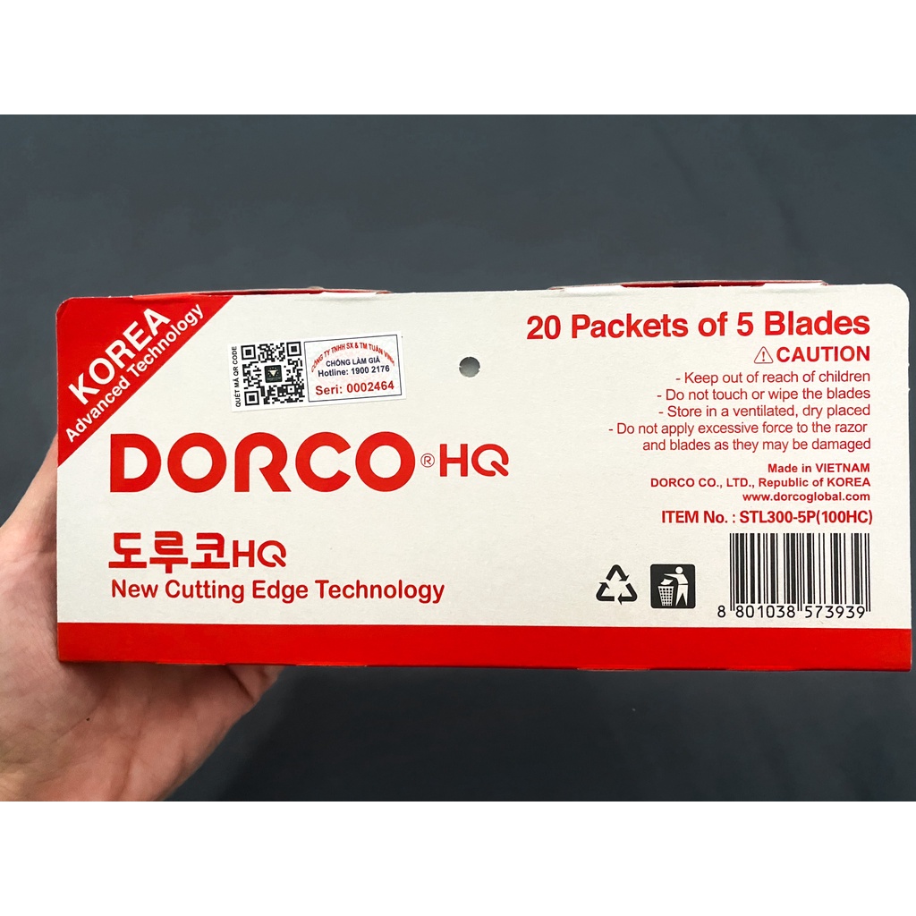 Lưỡi Lam Hớt Tóc Dorco HQ Hộp 1000 Dao Lam Đỏ