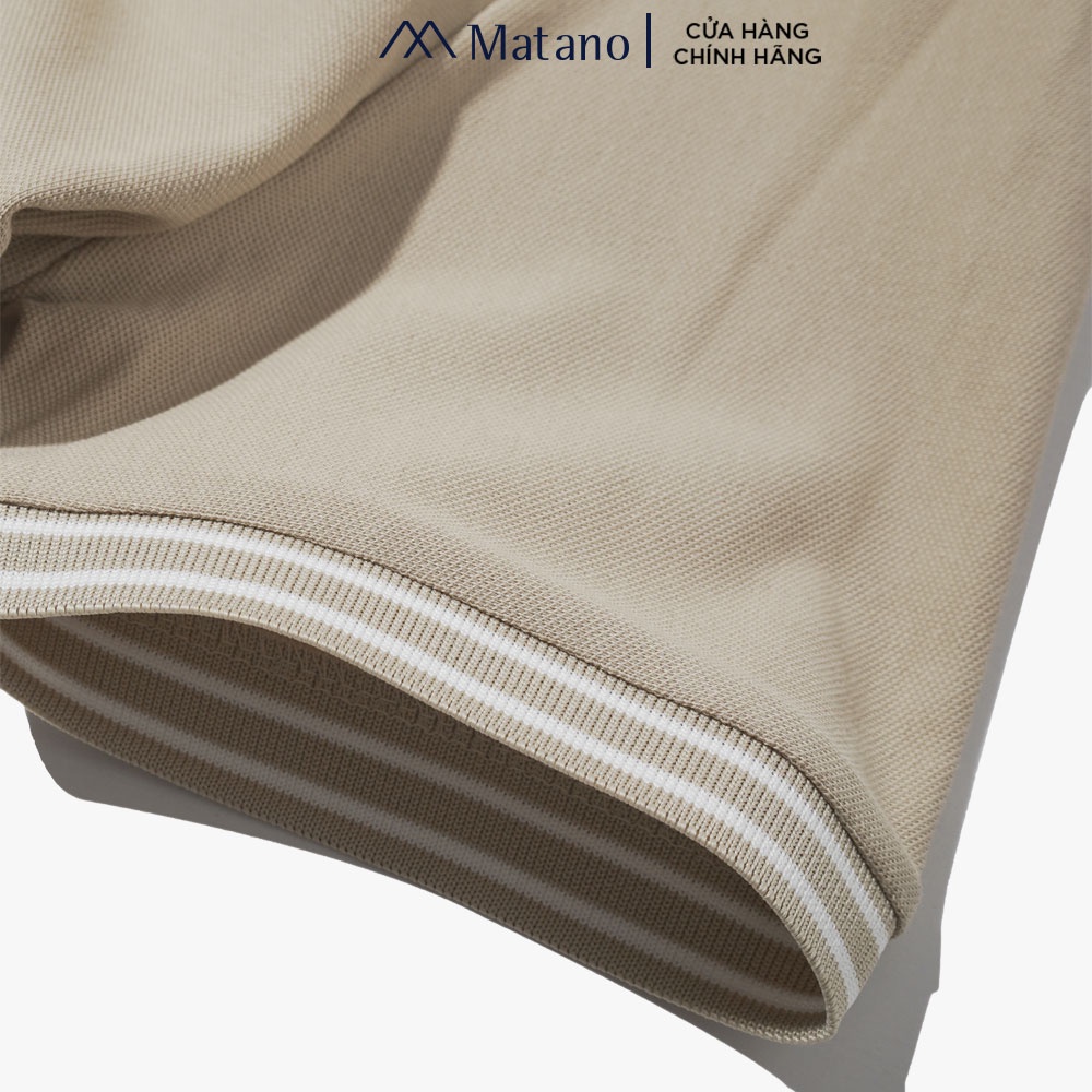 Áo polo nam có cổ MATANO PO071 in hình gấu đẹp, cổ trụ, vải cá sấu thấm mồ hôi, thoáng mát, chống nhăn