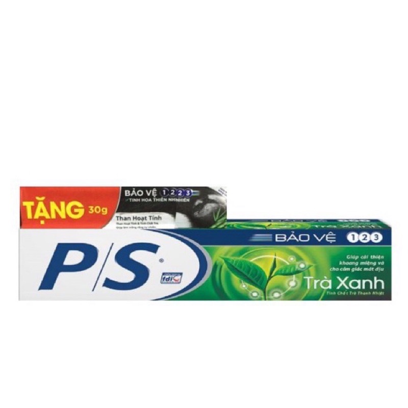 Kem Đánh Răng P/S Bảo Vệ 123 Thanh Nhiệt Thơm Mát - Trà Xanh 180g