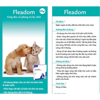 Vòng cổ chống ve, rận , bọ chét FLEADOM hàng Pháp