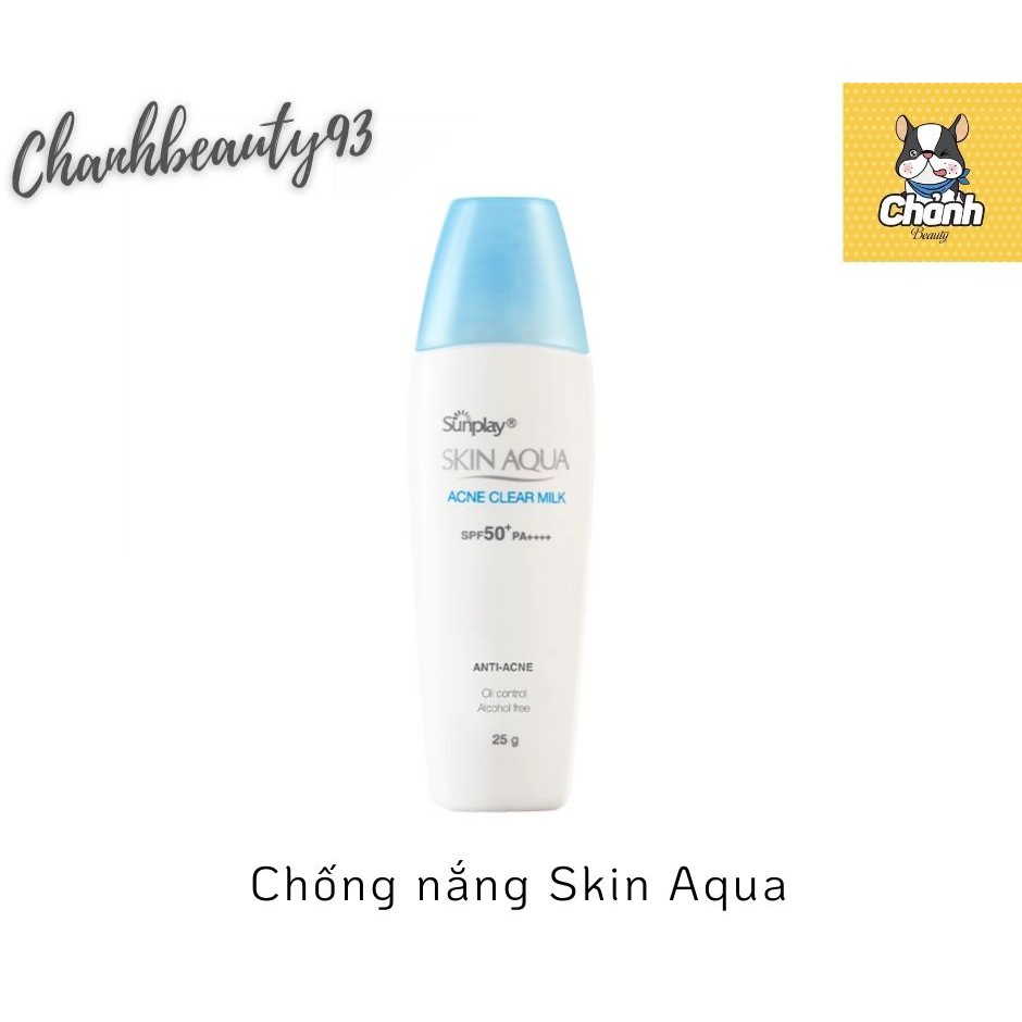 Sữa Chống Nắng Dưỡng Da Ngừa Mụn Sunplay Skin Aqua Acne Clear Milk SPF50 25g