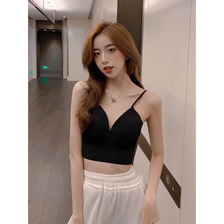 Áo bra 2 dây YUNA kiểu dáng croptop siêu xinh  có kèm mút ngực quai mảnh siêu đẹp, thời trang nữ YUNA_A022