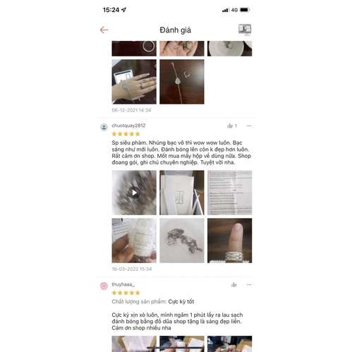 Bộ sản phẩm nước rửa bạc, khăn lau bạc và dũa bạc