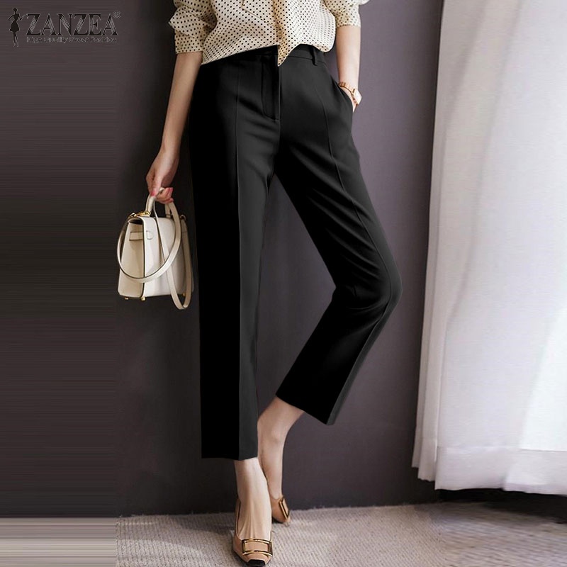 Zanzea Quần Dài Ống Rộng Thời Trang Dành Cho Nữ