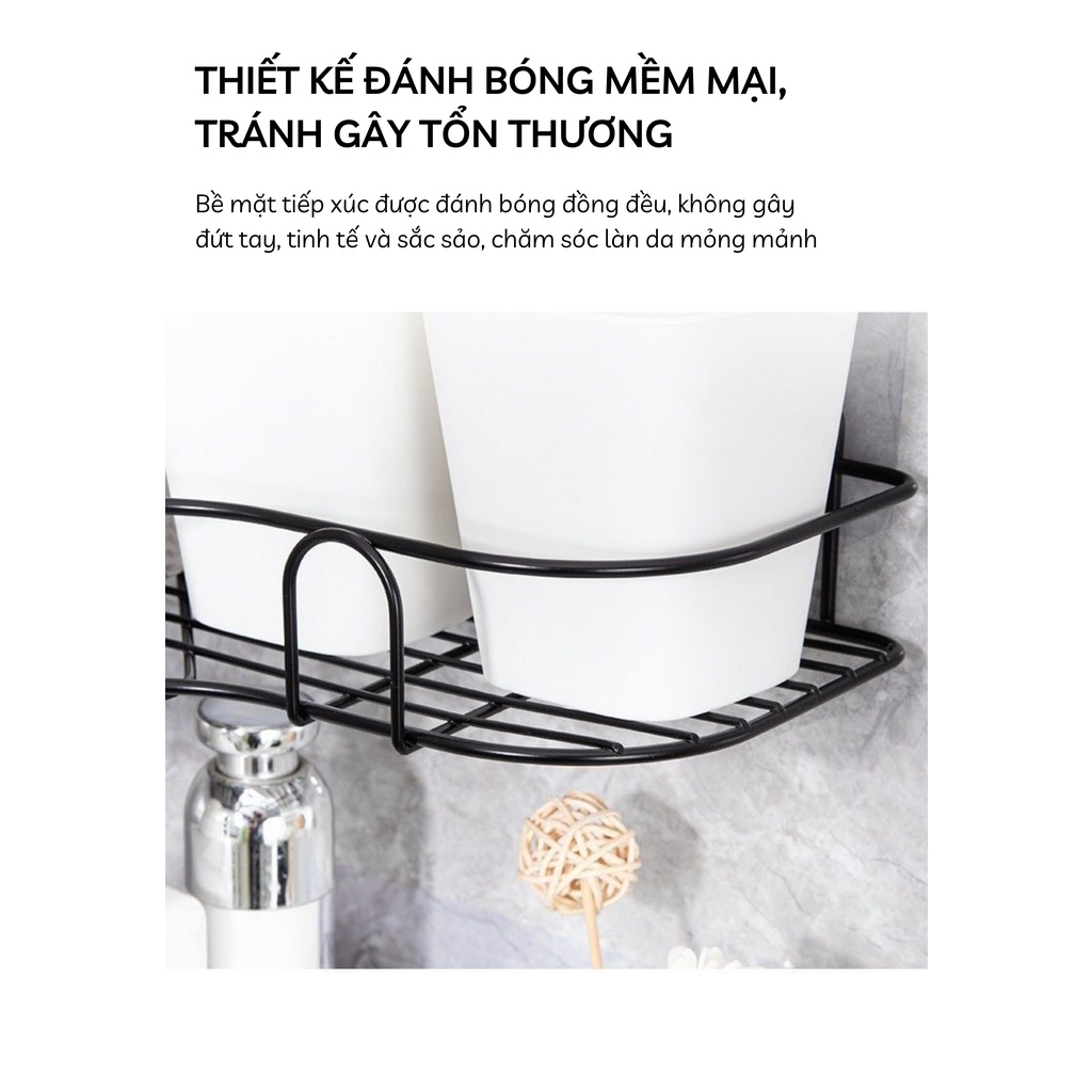 Kệ Góc Nhà Tắm Chất Liệu Thép Không Gỉ, Kệ Để Dầu Gội Xà Bông Dán Tường Siêu Chắc