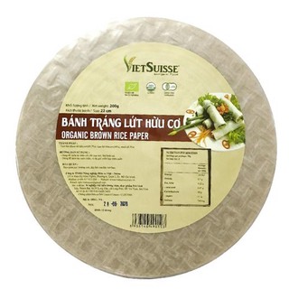 Bánh tráng gạo lứt hữu cơ Vietsuisse 200g