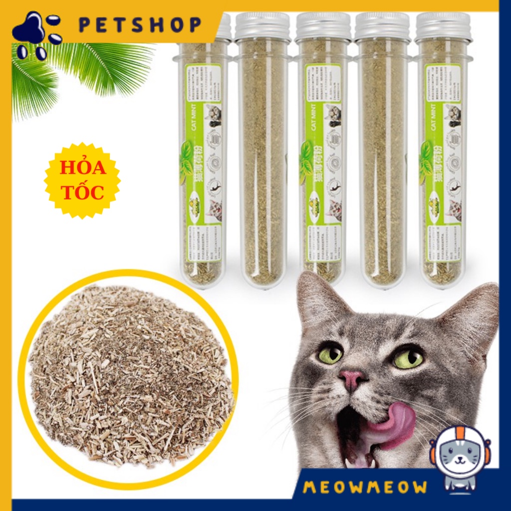 Cỏ mèo khô hương bạc hà cho mèo | Ống 10gr | Catnip cỏ mèo khô cho mèo.
