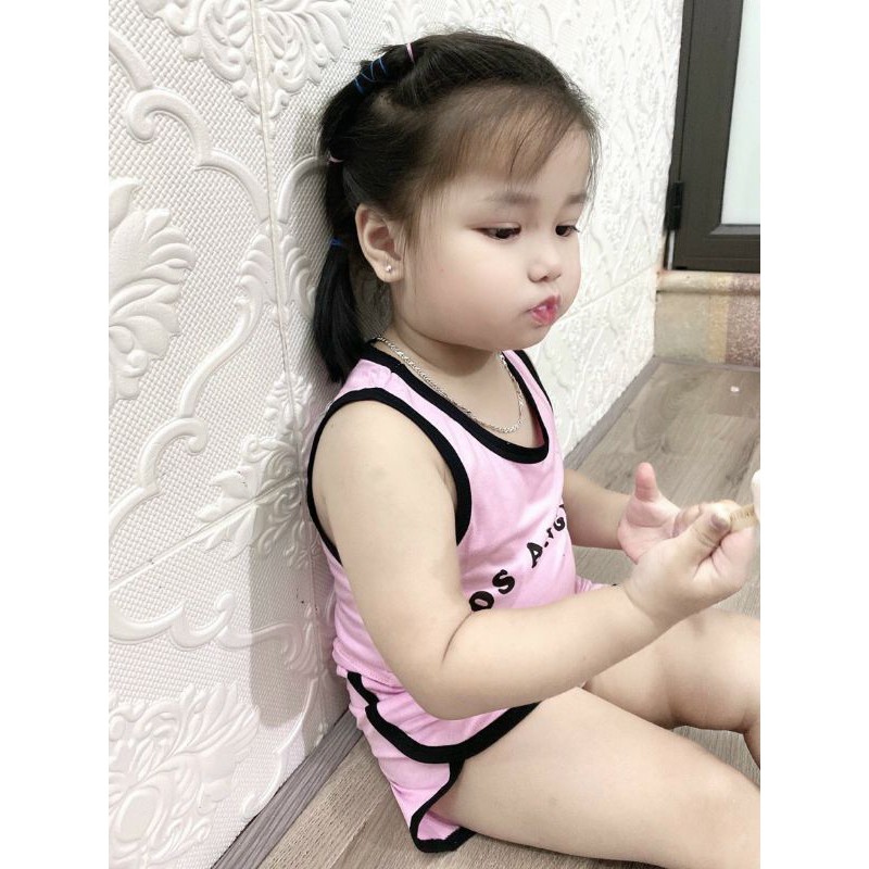 Bộ Ba Lỗ Thun Lạnh chạy viền cho bé size 6-17kg