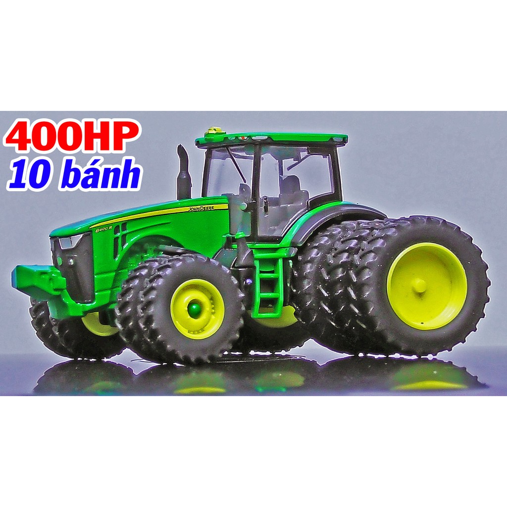 mô hình xe máy cày John Deere 8400R 10 bánh xe