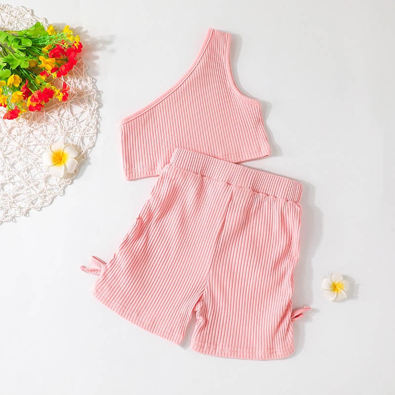 Combo bộ đồ bé gái 1 - 8 tuổi áo croptop quần đùi set mùa hè thời trang cho bé trẻ em sơ sinh