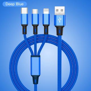 Cáp sạc pin 3 trong 1 đa năng chuẩn Type-C Micro USB cho Android IOS