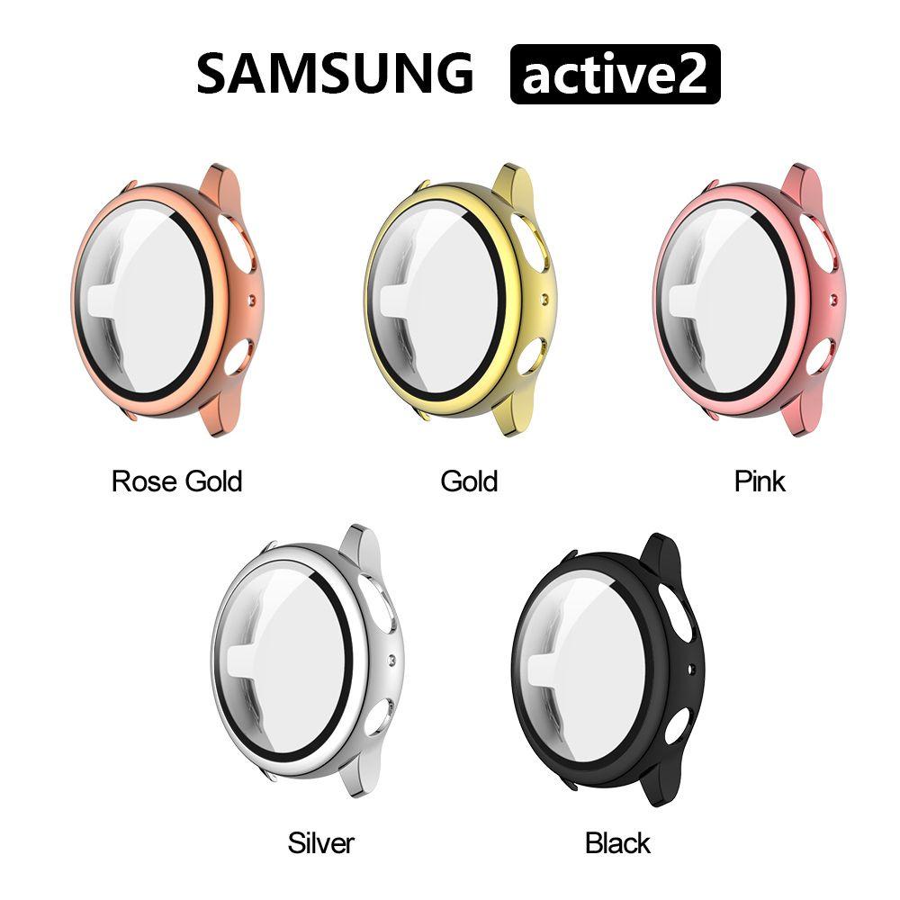 Ốp Điện Thoại PC Cứng Mặt Kính Cường Lực 9H Bảo Vệ Toàn Diện Cho Samsung Galaxy Watch Active 2