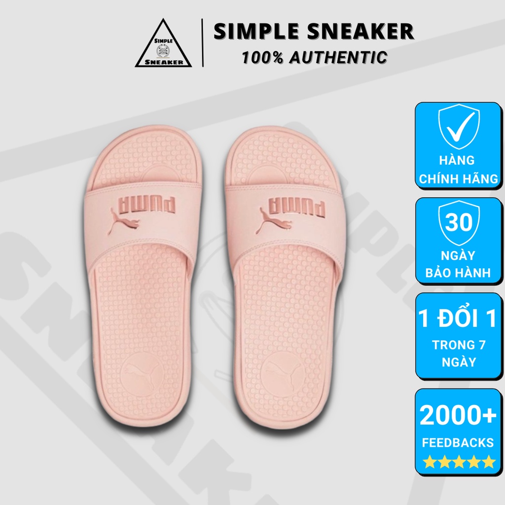 Dép Nữ Puma Cool Cat Pink Gold CHÍNH HÃNG Dép Quai Ngang Thời Trang Puma Popcat Màu Hồng [371013 15] Simple Sneaker