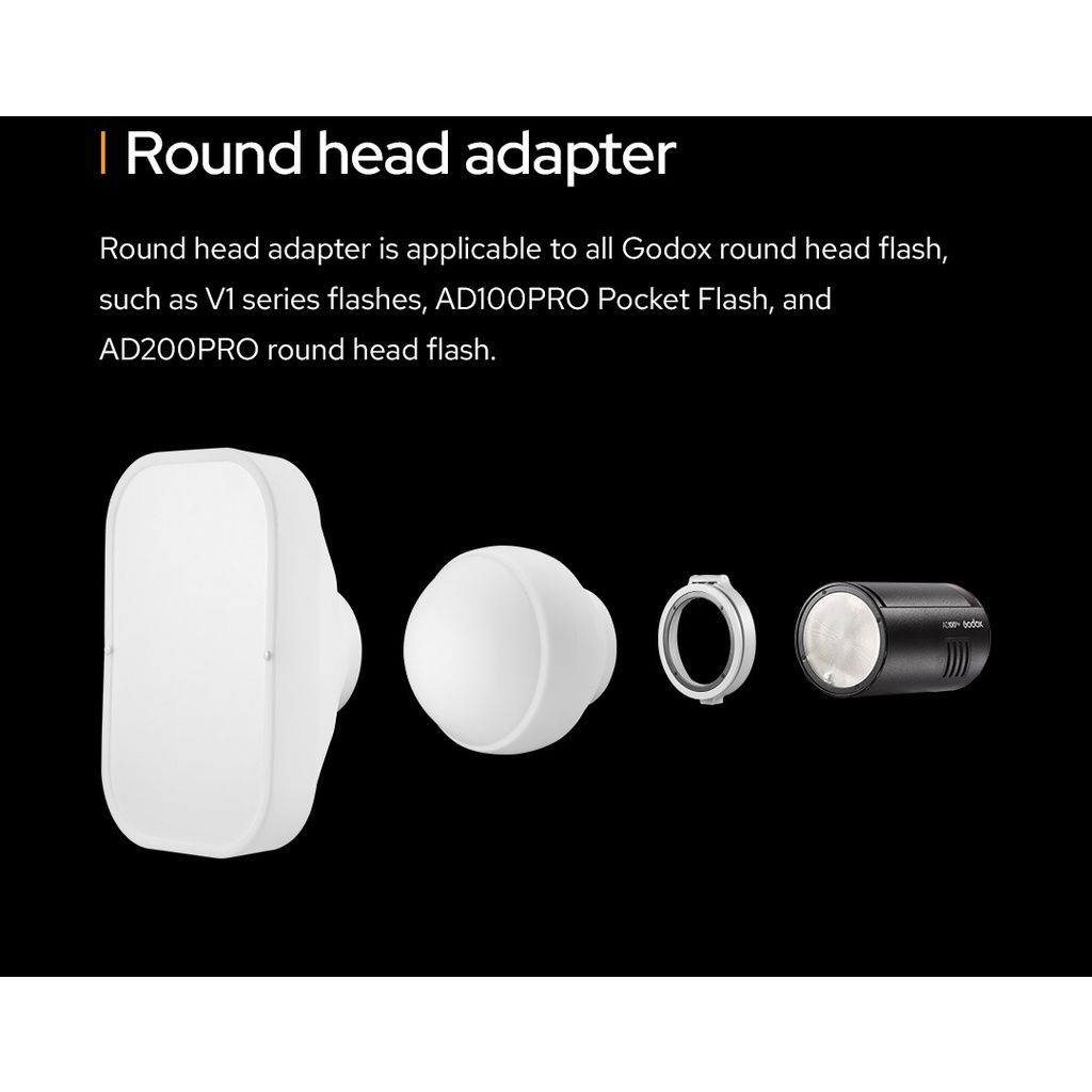 Godox CD15 - Tản Dome tròn Silicon Flash Godox kèm 3 ngàm