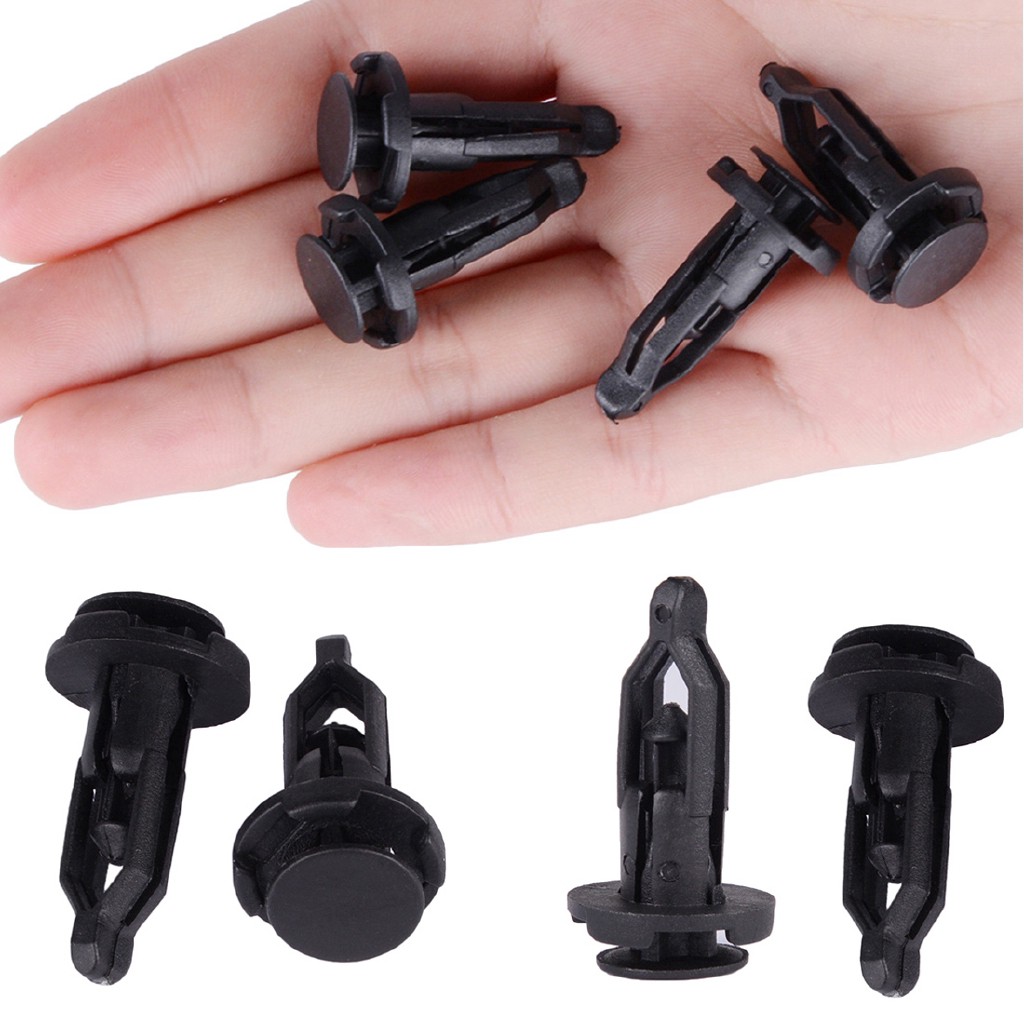 50 cái 9mm chắn bùn xe ô tô cản va buộc dây buộc kẹp nhựa cố định đinh tán giữ xe mô hình Toyota Prado Corolla rav4