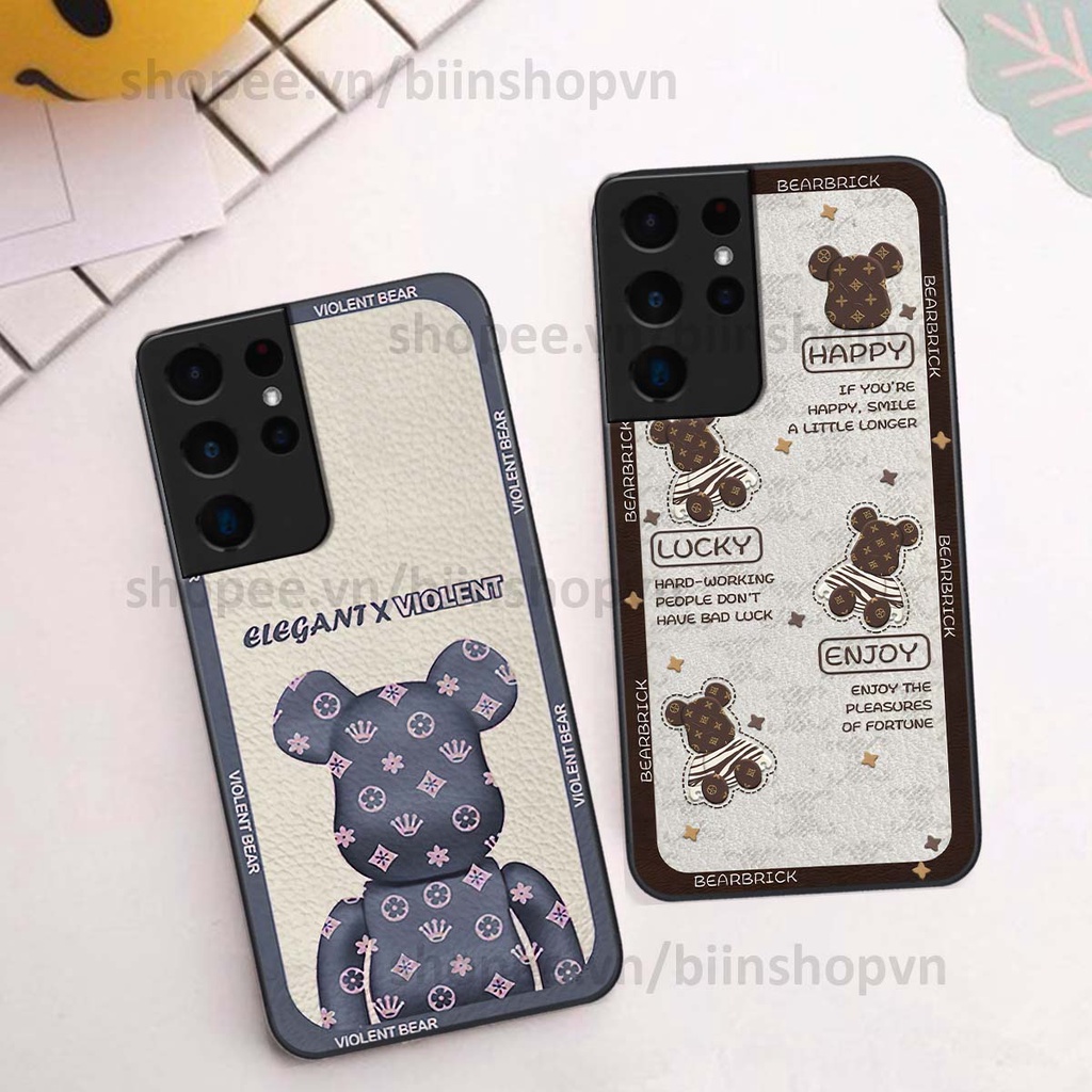 Ốp Samsung S21 Ultra hình gấu bear brick đẹp độc lạ, thời trang, cá tính