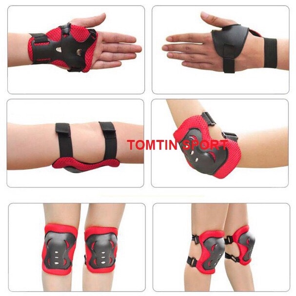 Bảo hộ patin bảo vệ đầu gối và tay hàng đẹp cho trẻ em trượt và ván trượt có màu cho bé trai và bé gái TOMTIN SPORT