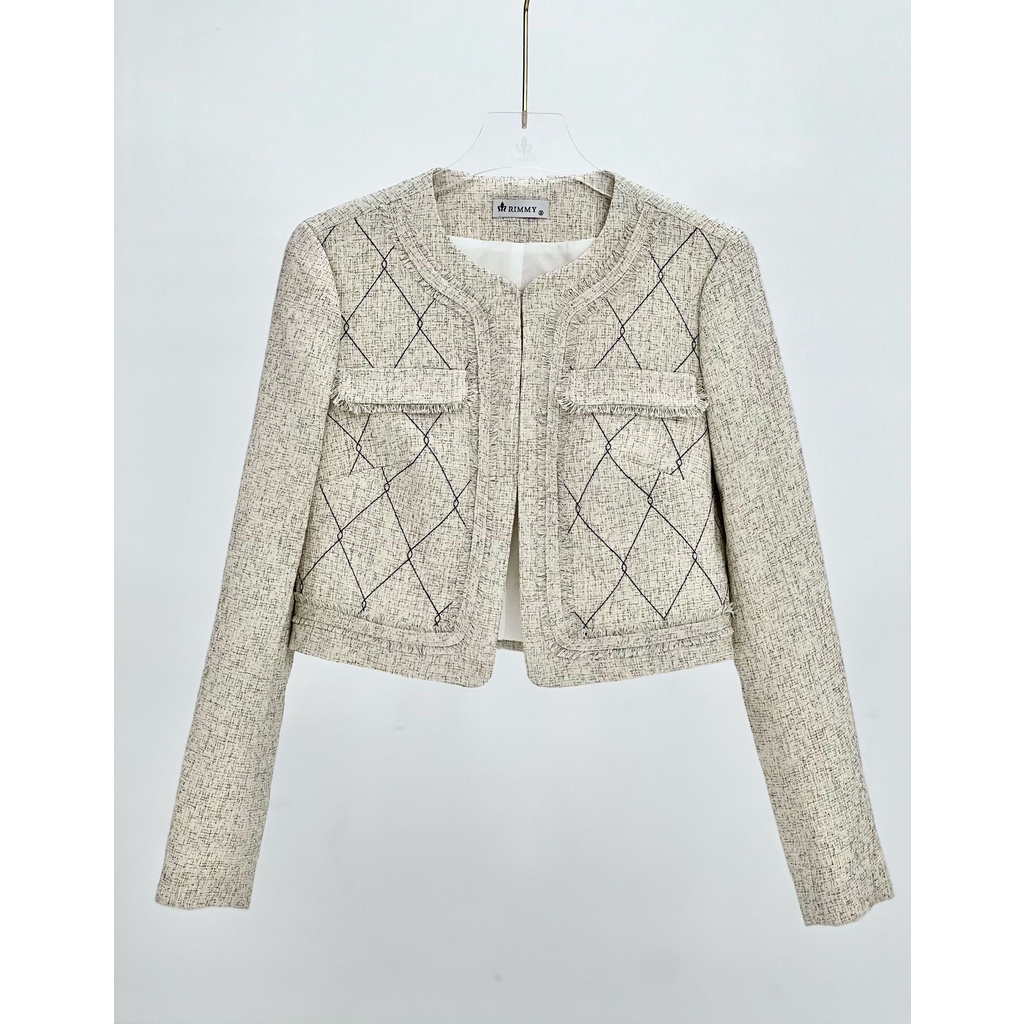 Set vest xám muối tiêu sang chảnh Fancy set Rimmy