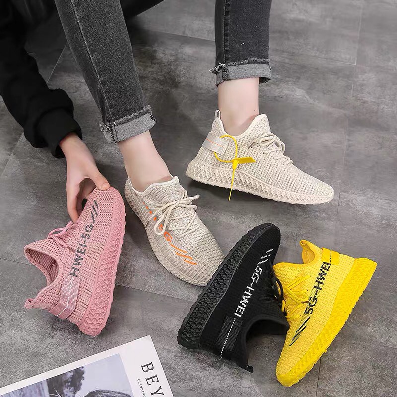 Giày thể thao nữ WEII 5G vải thoáng khí đế đan mới về