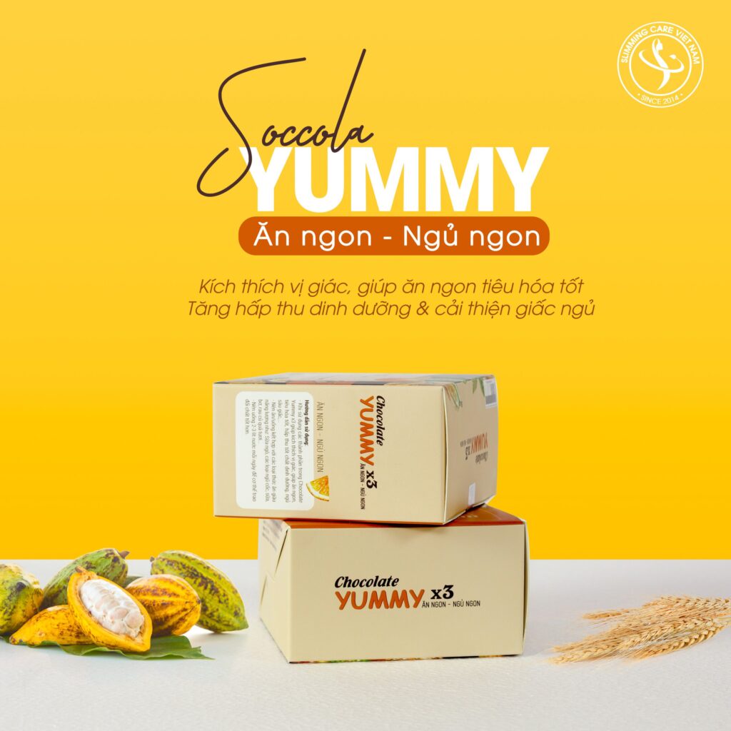 Kẹo Tăng Cân Chocolate Yummy X3 Kẹo Socola Kích Thích Ăn Ngon Hỗ Trợ Tăng Cân