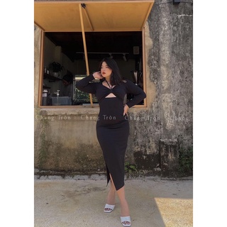 [ CHANG TRÒN] ĐẦM BODY CỘT CỔ DÀI BIGSIZE