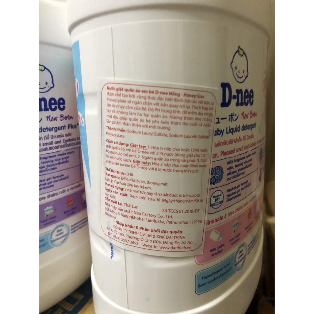 Nước giặt dnee thái lan 3000ml - chính hãng công ty đại thịnh - ảnh sản phẩm 3