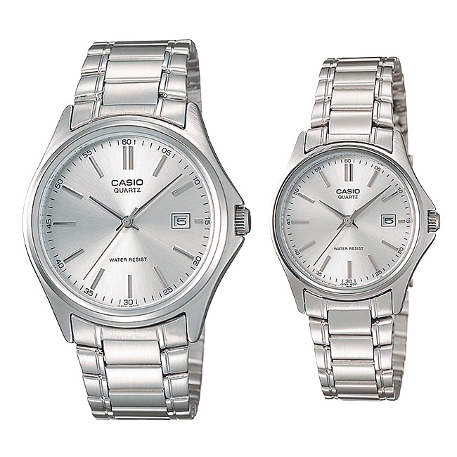 Đồng hồ đôi nam nữ dây kim loại Casio Anh Khuê MTP/LTP 1183A-7A