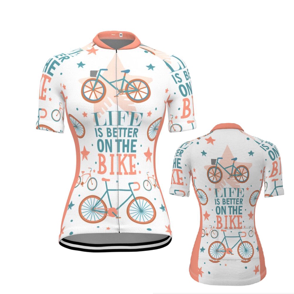 Áo Đi Xe Đạp Tay Ngắn New Life Is A Better On The Bike Jersey Mới 2023