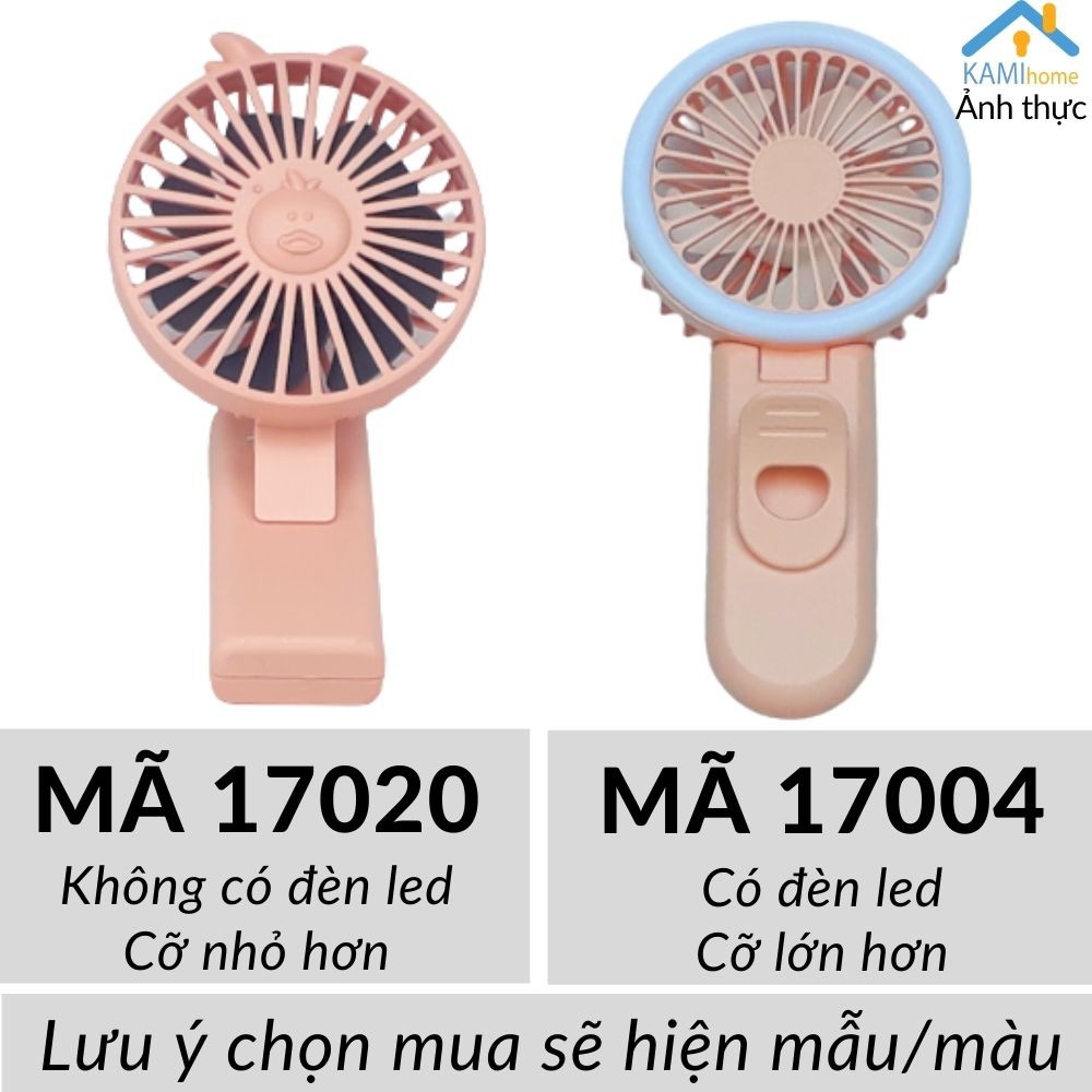 Quạt cầm tay mini ❤️Kẹp điện thoại và đèn Led❤️ Pin sạc tích điện 17004.17020 | BigBuy360 - bigbuy360.vn