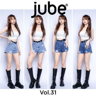 Quần Short Jean Nữ Lưng Cao Rách Chíp Ly JUBE Vol.31, Quần Đùi Bò Nữ Tua Lai Jeans Không Co Giãn. BST Good Girl Gone Bad
