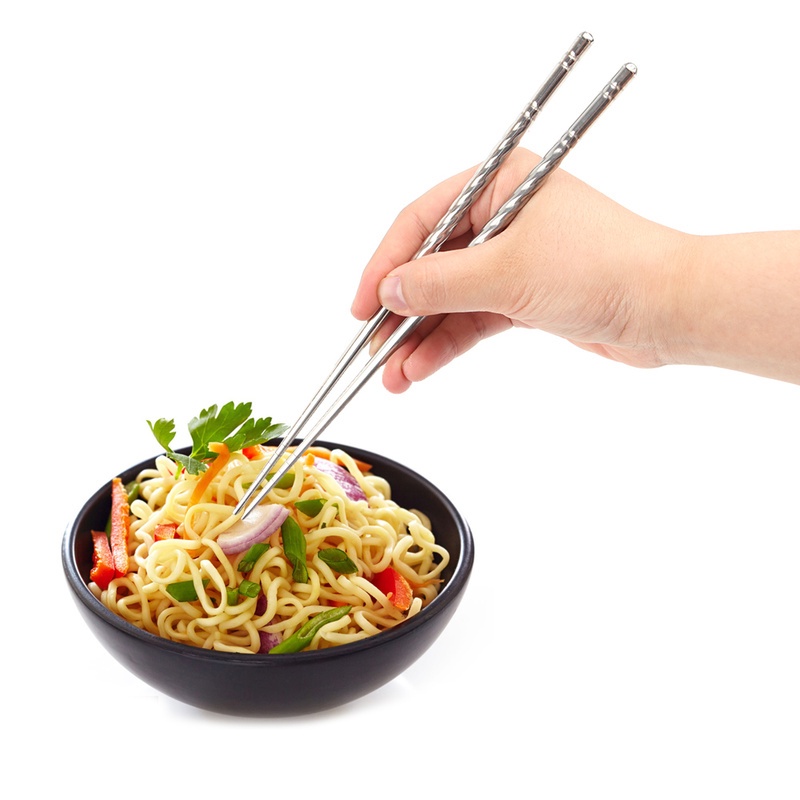 Set 5 Đôi Đũa Inox Chống Trượt Tiện Dụng Cho Gia Đình / Khách Sạn