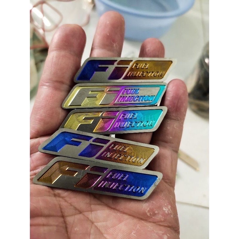 Logo titanlium FI cực chất kèm keo 3m,hàng chuẩn titan gr5