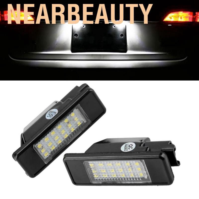 Nearbeauty 1 Pair LED Number PC Car License Plate Light Lamp Fit for PEUGEOT