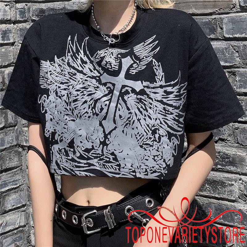 Áo Thun Nữ Tay Ngắn Cổ Tròn Có In Hình Thời Trang Phong Cách | BigBuy360 - bigbuy360.vn